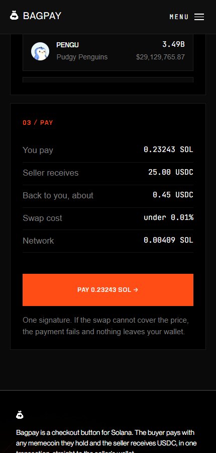 The Bagpay checkout